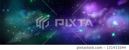 Cosmic space bg with planet and nebula clouds Cosmic space bg with planet and nebula clouds 131431044
