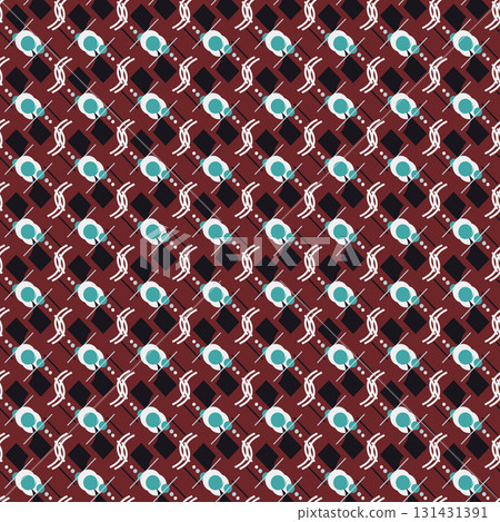 Textile motif seamless pattern. Abstract line shape geometric motif basic pattern continuous background. Man shirt all over print block.  131431391
