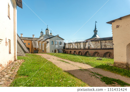 Ancient walls and watchtowers of the Kirillo-Belozersky Monastery (Russia). 131431424
