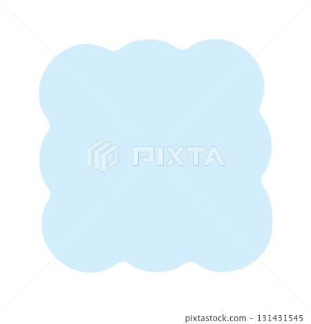 Simple and stylish light blue fluffy shapes - Pop illustrations for backgrounds, frames, and decorations 131431545