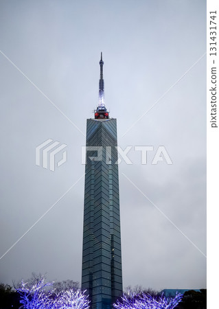 FUKUOKA, JAPAN -24 January 2023- View of the Fukuoka Tower,in the winter FUKUOKA, JAPAN -24 January 2023- View of the Fukuoka Tower,in the winter 131431741