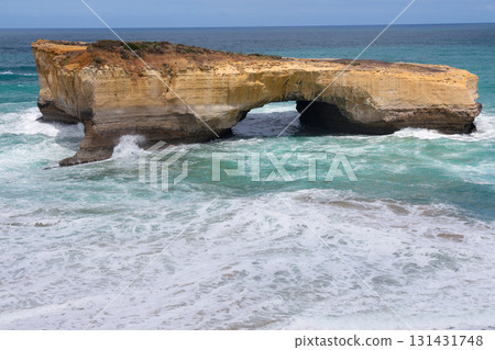 View of landscape and seascape the london bridge location is beautiful good view point at great ocean road australia View of landscape and seascape the london bridge location is beautiful good view point at great ocean road australia 131431748