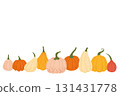 Set of pumpkins of different colors 131431778