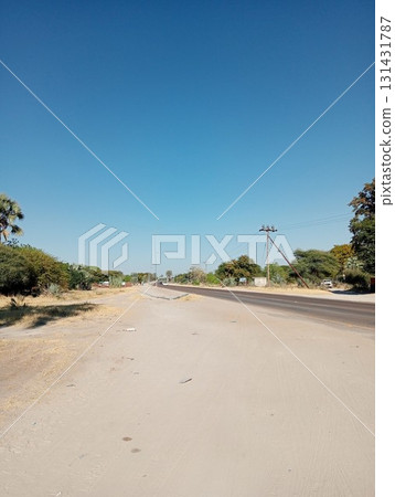 Scenery on the outskirts of Maun, Botswana Scenery on the outskirts of Maun, Botswana 131431787