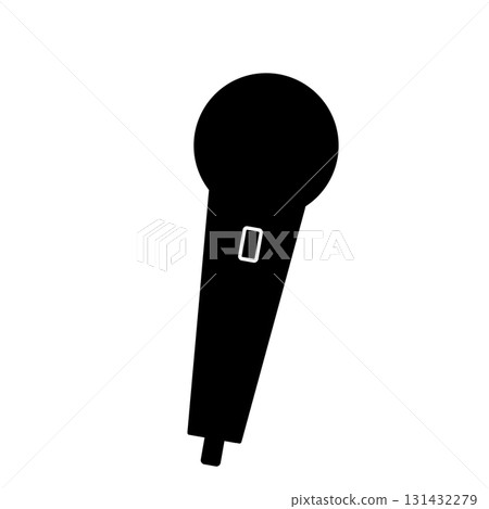 黑色麥克風的簡單透明背景插圖 黑色麥克風的簡單透明背景插圖 131432279
