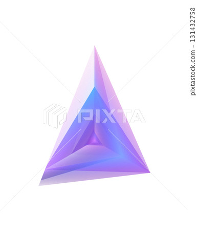 Abstract Glowing Prism in Purple and Blue Light 131432758