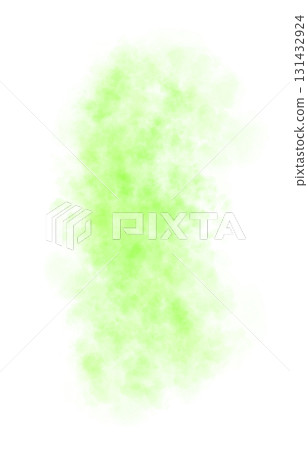 Vivid glowing green smoke cloud texture on transparent background with mystical atmospheric effect and soft edges 131432924