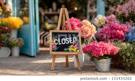 Flower Shop Closed Sign 131433202