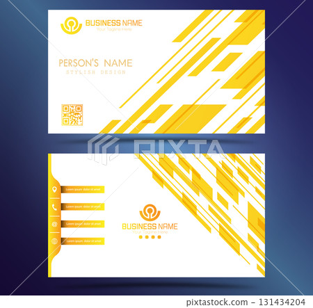Business card. Double-sided business card design. Corporate and individual corporate style template 131434204