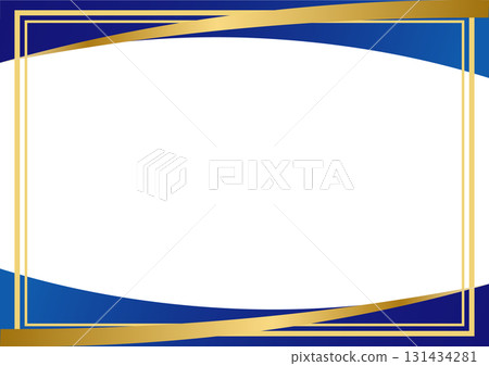 Blue and gold stylish business background 3 131434281