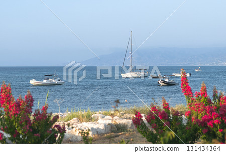 Latchi Harbor boats sailing Chrysochou Bay seascape. Polis, Paphos District, Cyprus Latchi Harbor boats sailing Chrysochou Bay seascape. Polis, Paphos District, Cyprus 131434364