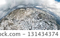 Kyperounta village covered by winter snow. Limassol District, Cyprus 131434374