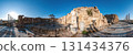 Salamis ancient city ruins showing stone statues and historic columns. Famagusta District, Cyprus 131434376