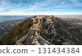 Buffavento Castle ruins historic mountain landscape panorama. Cyprus 131434384