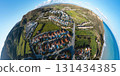 Pissouri coastal village aerial view in Limassol, Cyprus 131434385
