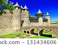 medieval castle Carcassonne (France, Languedoc) 131434606