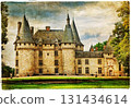 medieval castle , France , artistic picture 131434614