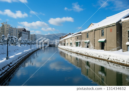 倉庫區小樽運河雪景 倉庫區小樽運河雪景 131434632