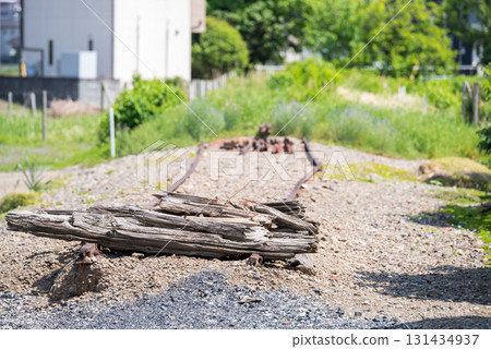 [Abina Line] Abandoned railway line remains in a residential area 131434937