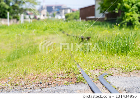 [Abina Line] Abandoned railway line remains in a residential area 131434950