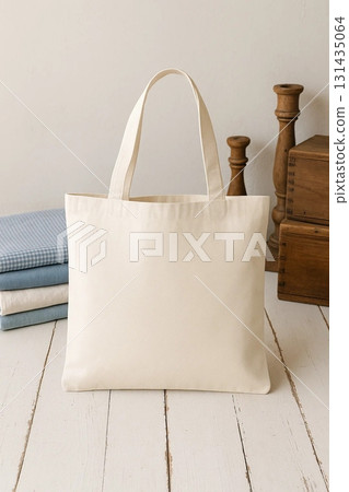 White Fabric Tote Bag Mockup White Fabric Tote Bag Mockup 131435064