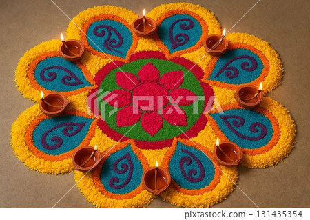 Colorful Indian Mandala Artwork Colorful Indian Mandala Artwork 131435354
