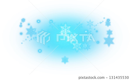 透明背景上的藍色漸層和發光雪花 131435530