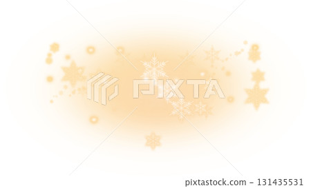 雪花和光線在透明背景上以暖色蔓延 131435531