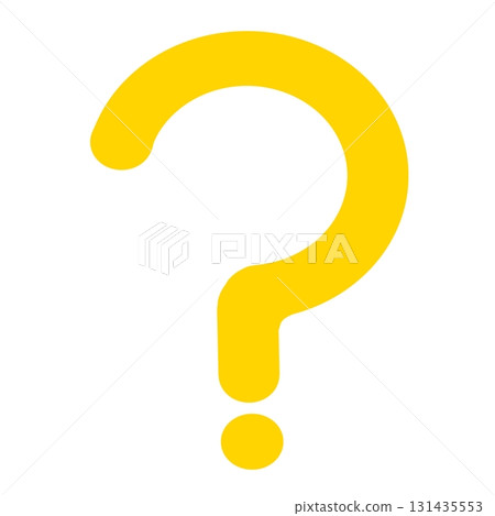 黃色問號的簡單插圖_圓形設計 黃色問號的簡單插圖_圓形設計 131435553