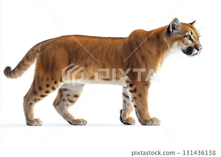 Puma, feline wildlife cat predator in nature, majestic animal in its natural habitat 131436138