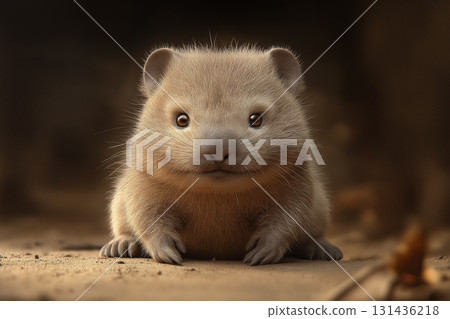Adorable and cute fluffy animal with whiskers and furry mammal in wildlife environment Adorable and cute fluffy animal with whiskers and furry mammal in wildlife environment 131436218