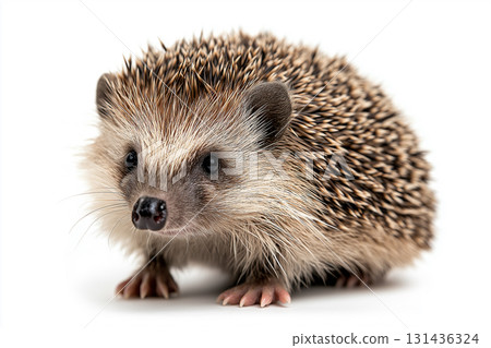 Adorable hedgehog in nature, showcasing cute and spiky animal in wildlife settings 131436324