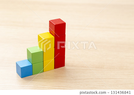 Graph made of building blocks Graph made of building blocks 131436841