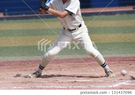 Batter hitting the ball Batter hitting the ball 131437096