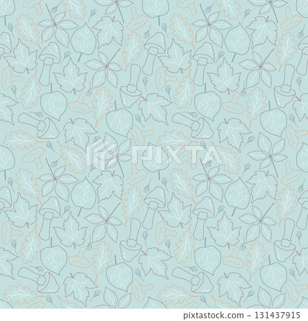 autumn leaves pattern outline autumn leaves pattern outline 131437915