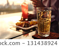 Cocktails in the sunset 131438924