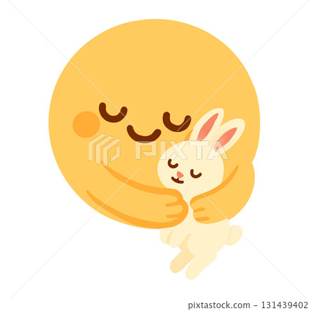 抱著兔子的月亮 131439402