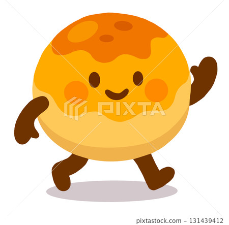 中秋元素，擬人蛋白飲料 131439412