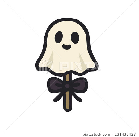 Ghost-shaped lollipop Ghost-shaped lollipop 131439428