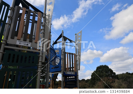 Large children's playground equipment at Maruyama Park in Ageo City Large children's playground equipment at Maruyama Park in Ageo City 131439884