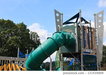 Large children's playground equipment at Maruyama Park in Ageo City 131439894