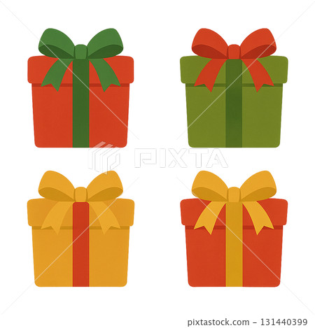 緞帶的聖誕禮物插圖 131440399