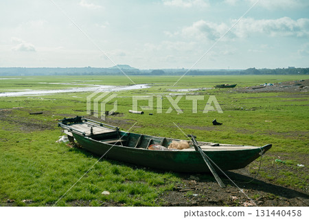 old boat on the river old boat on the river 131440458