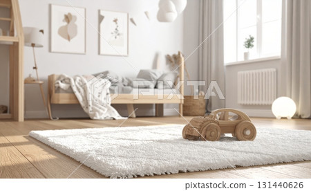 Scandinavian Minimalist Kids Bedroom 131440626