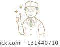 Illustration of a chef giving a thumbs-up pose 131440710