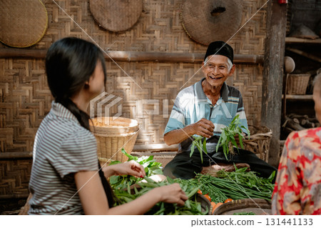Engaging with Local Herbs and Vegetables at Traditional Market Interactions 131441133
