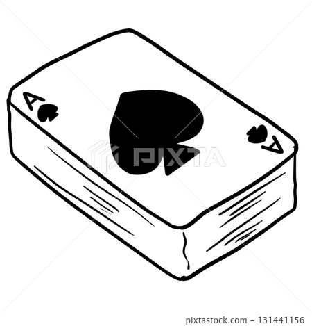 Illustration of an ace playing card 131441156