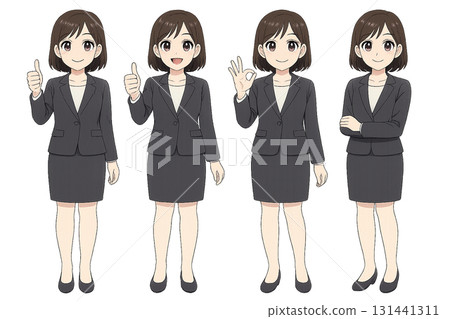 好的姿勢OK姿勢女人插畫 131441311