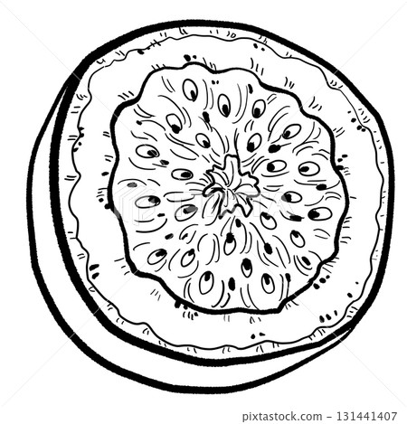 簡單的百香果線描 131441407