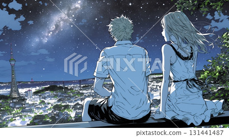 戀人凝視銀河 131441487